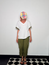 Pantalone Cropped in Cotone con Applicazione Pizzo Macramé