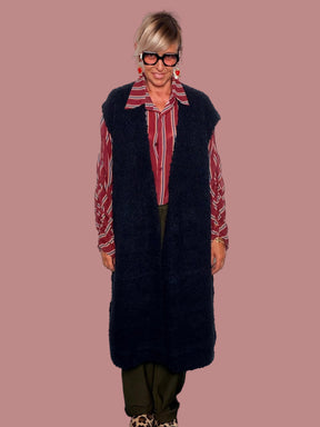 Cardigan Maxi Senza Maniche