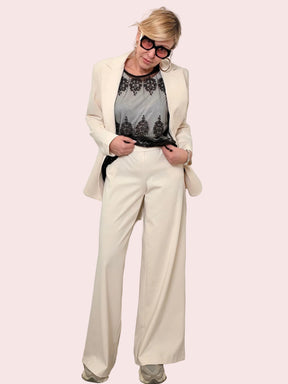 Pantalone in Punto Milano Wide Fit