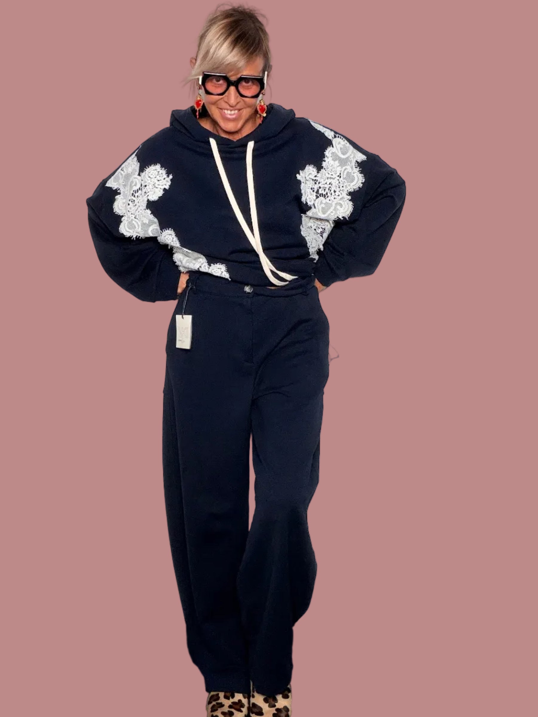 Pantalone Ovetto Oversize in felpa