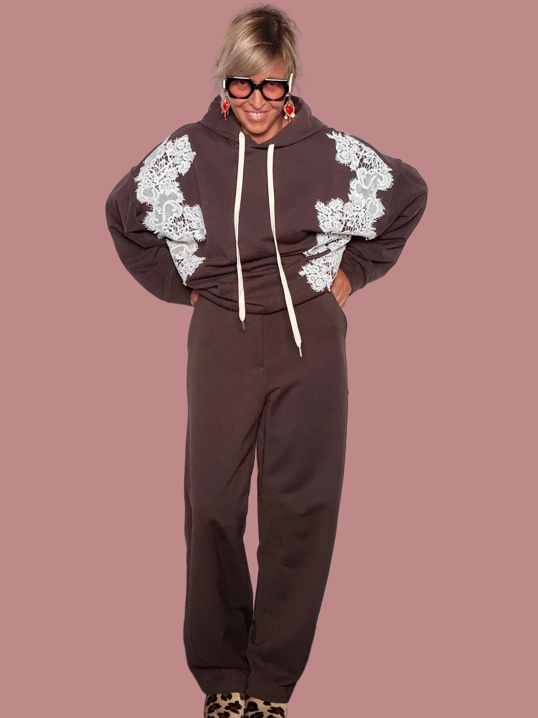 Pantalone Ovetto Oversize in felpa