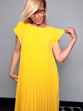 Abito Maxi Plissé con Gonna Solare