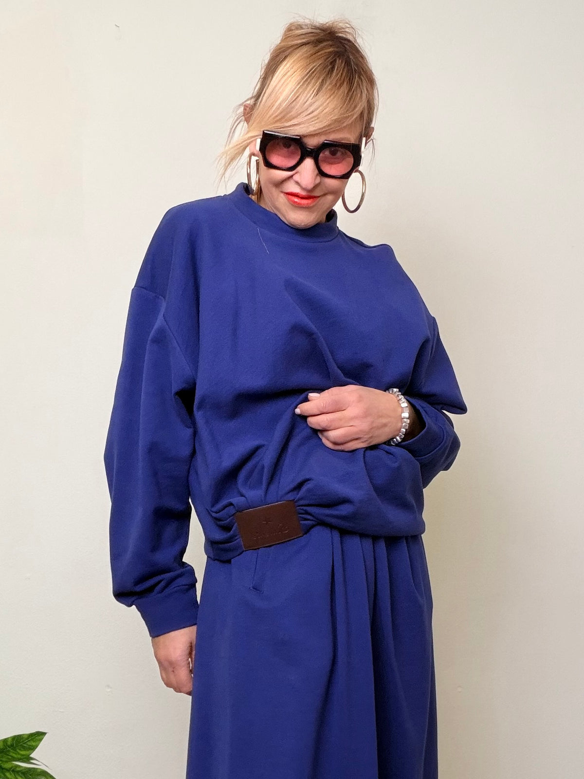 Felpa Drappeggiata “Cool Twist”