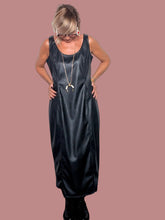 Abito Tubino Maxi in Ecopelle Over – Nero