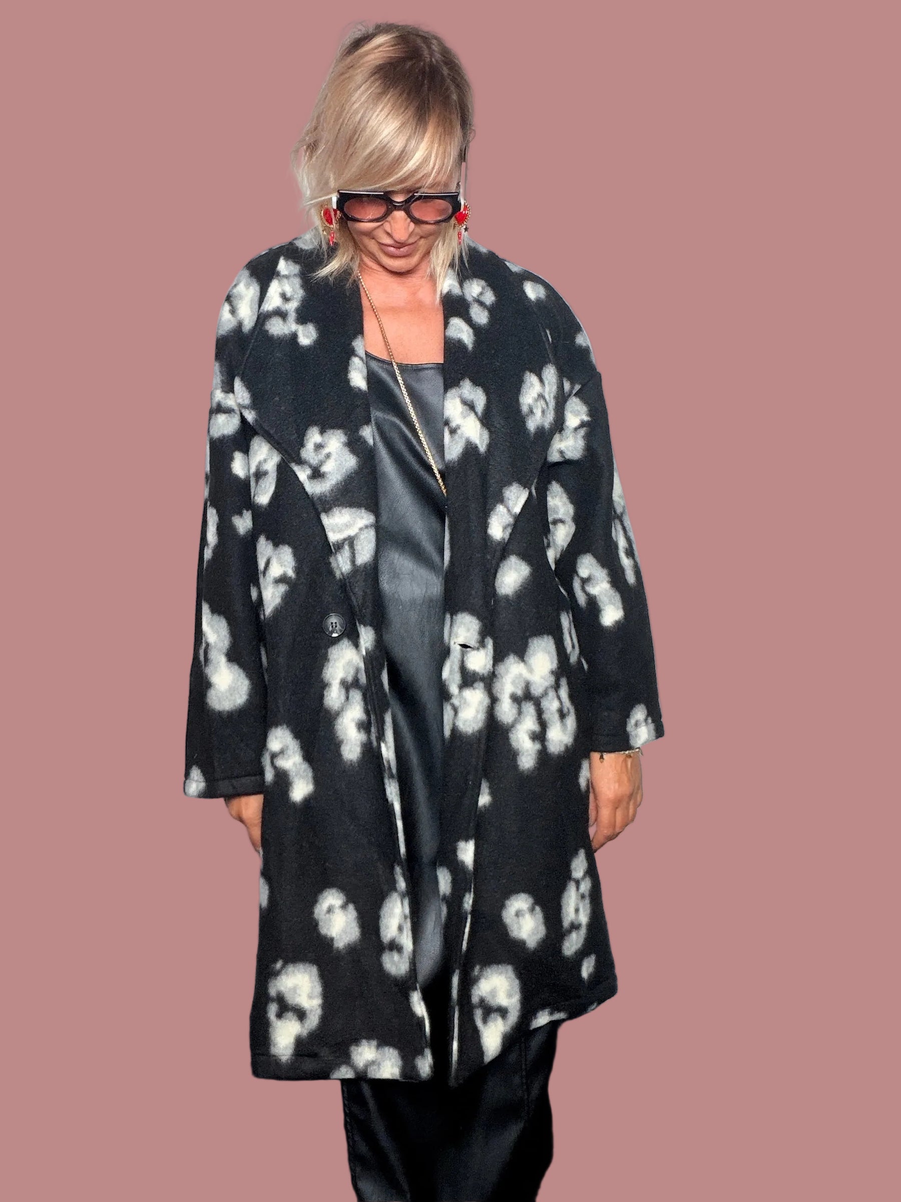 Cappotto Over Stampa Leopard in Bouclé | 4 Colori