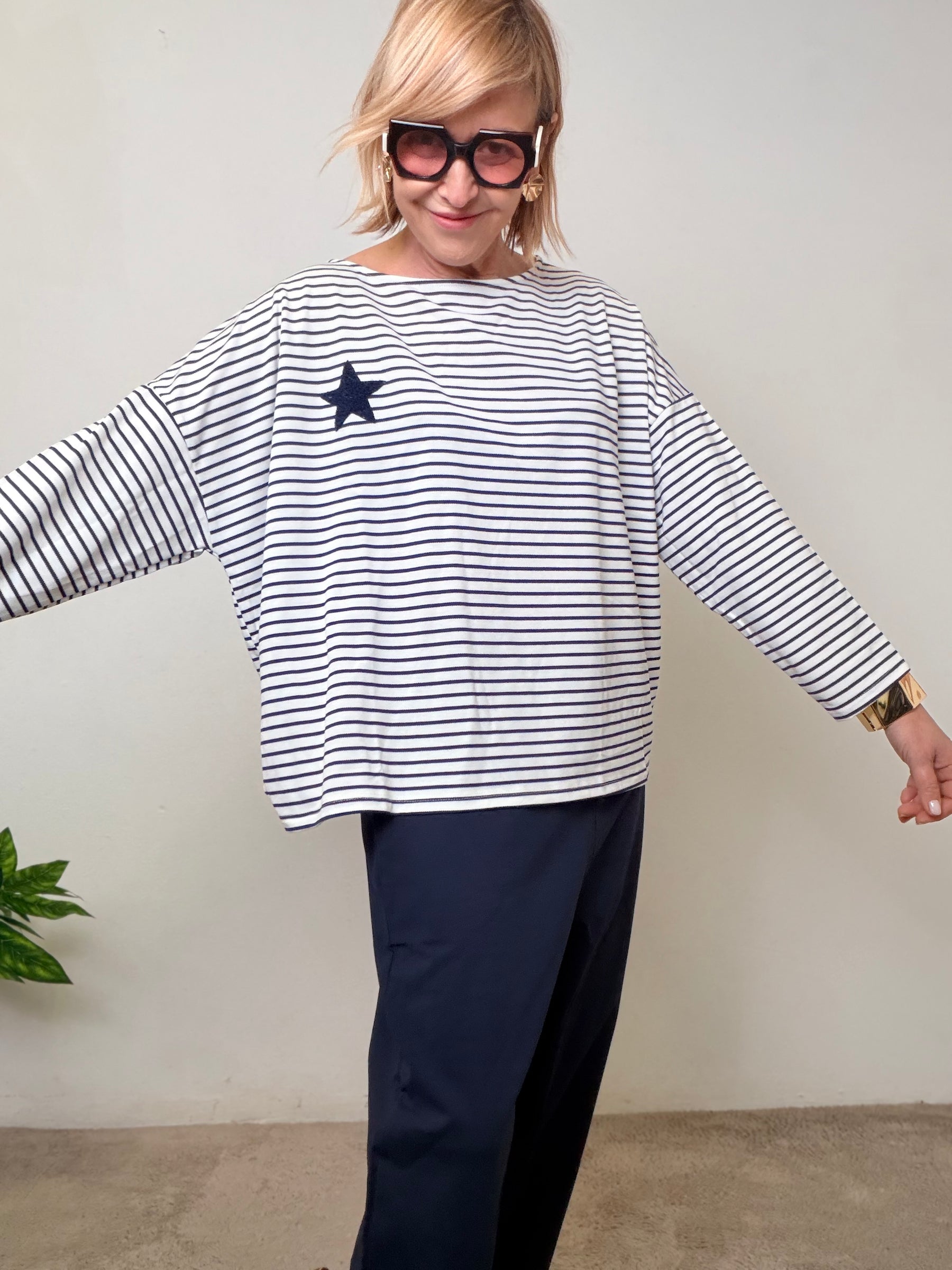 T-shirt in Punto Milano a Righe – Basic sì, ma con stile ✨⭐