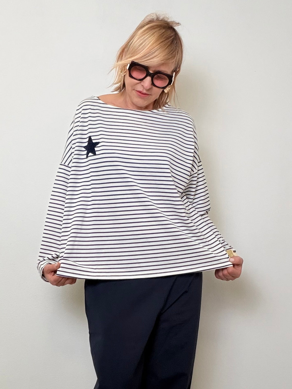 T-shirt in Punto Milano a Righe – Basic sì, ma con stile ✨⭐