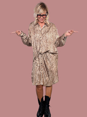 Abito-camicia stampa animalier