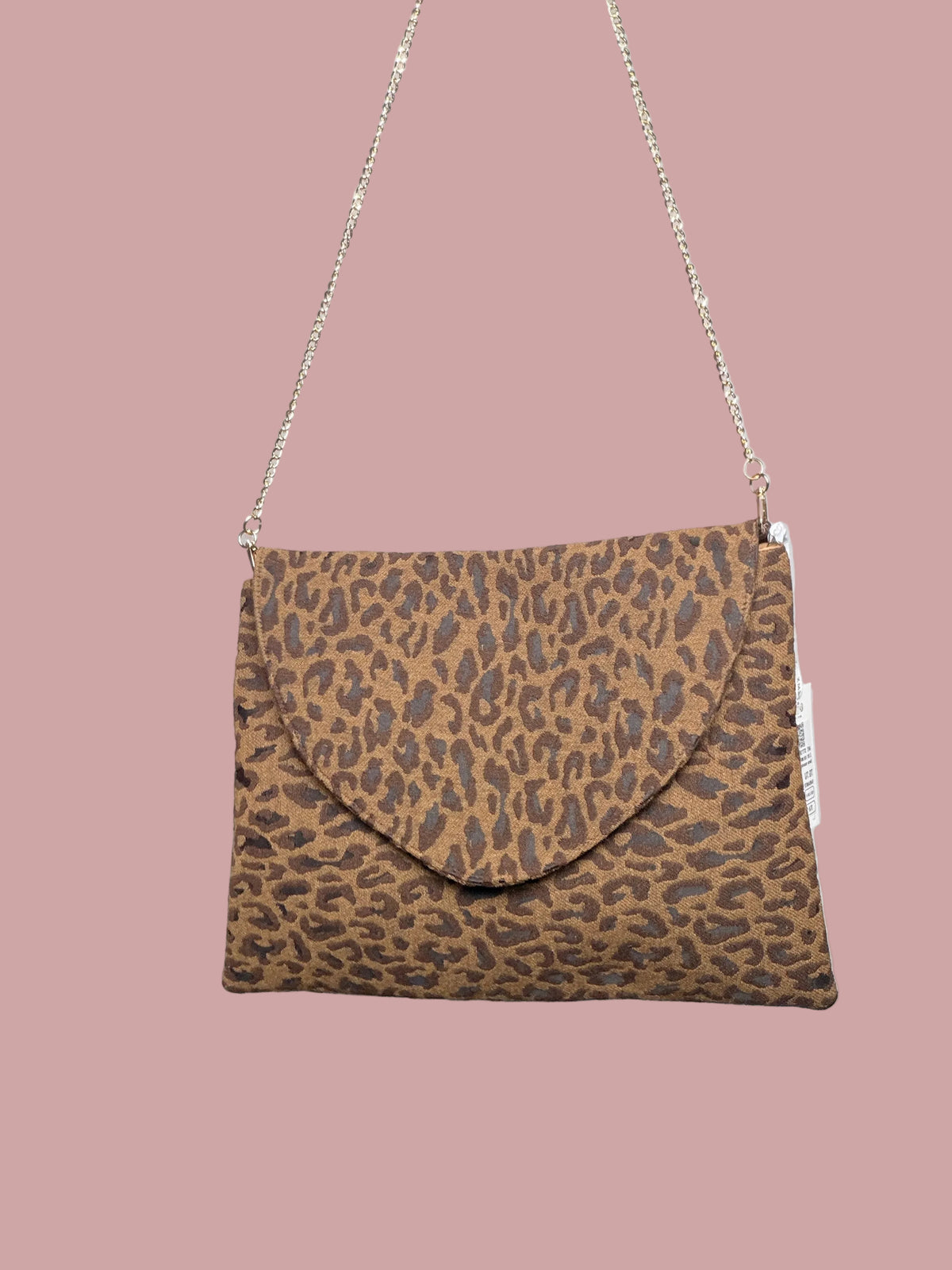 Maxi pochette animalier con catena
