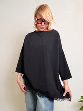 Maglia Over in Punto Milano con Pizzo – Chic Facile