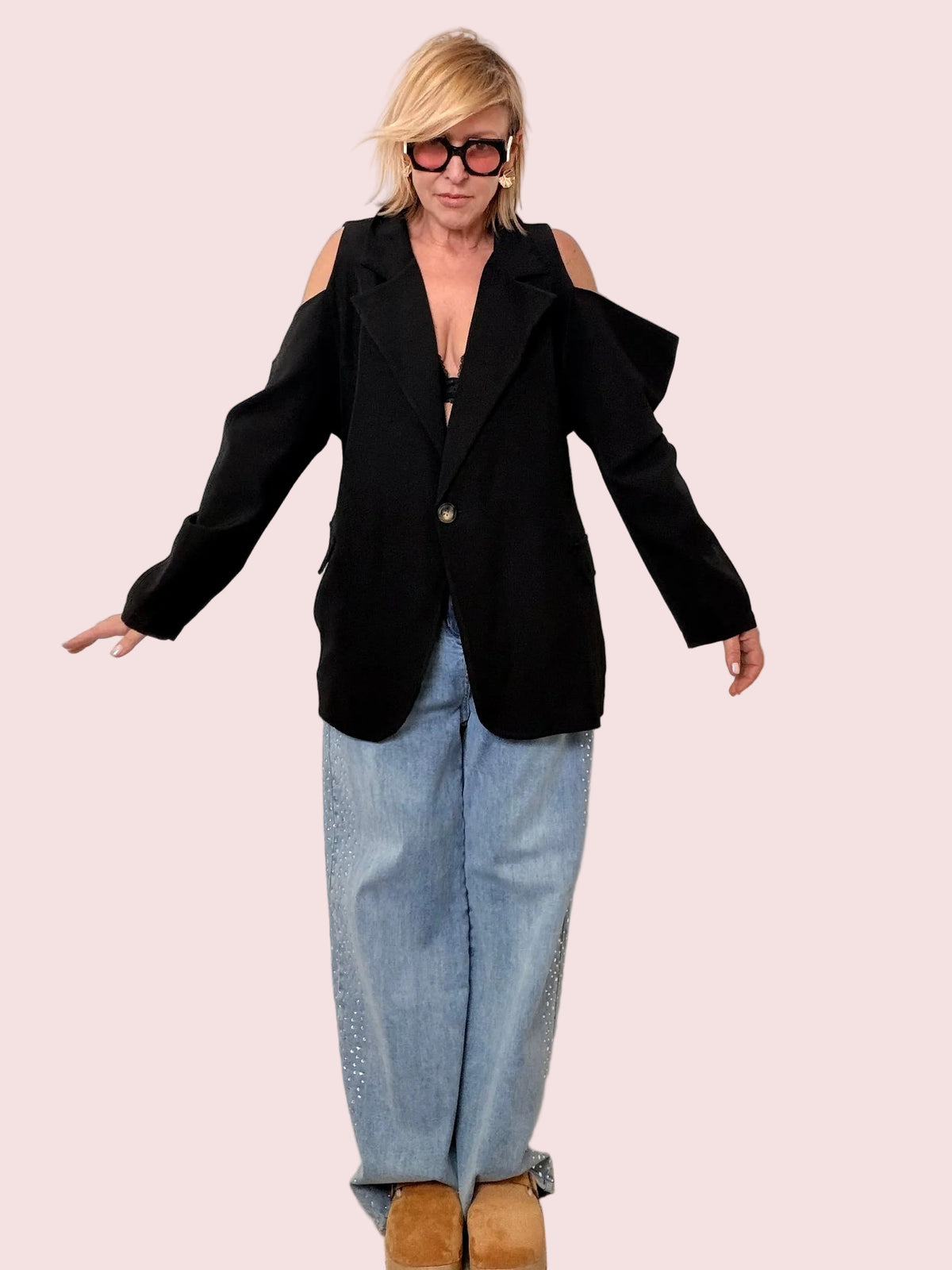 Giacca Over con Spalle Scoperte – Power Chi