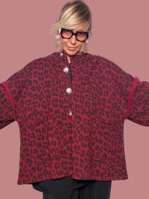 Giacca felpata Animalier