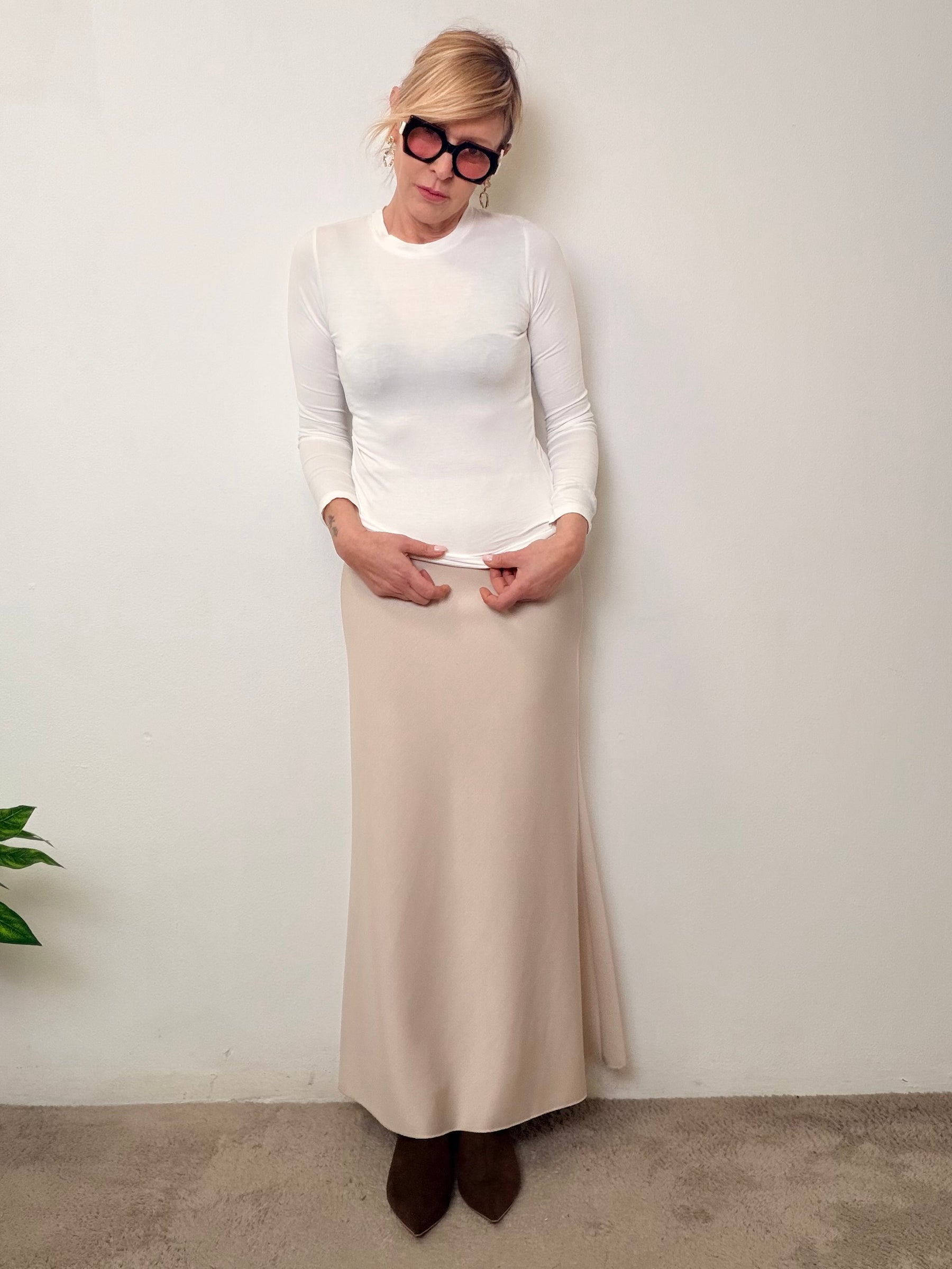 Gonna in Felpa Minimal Chic