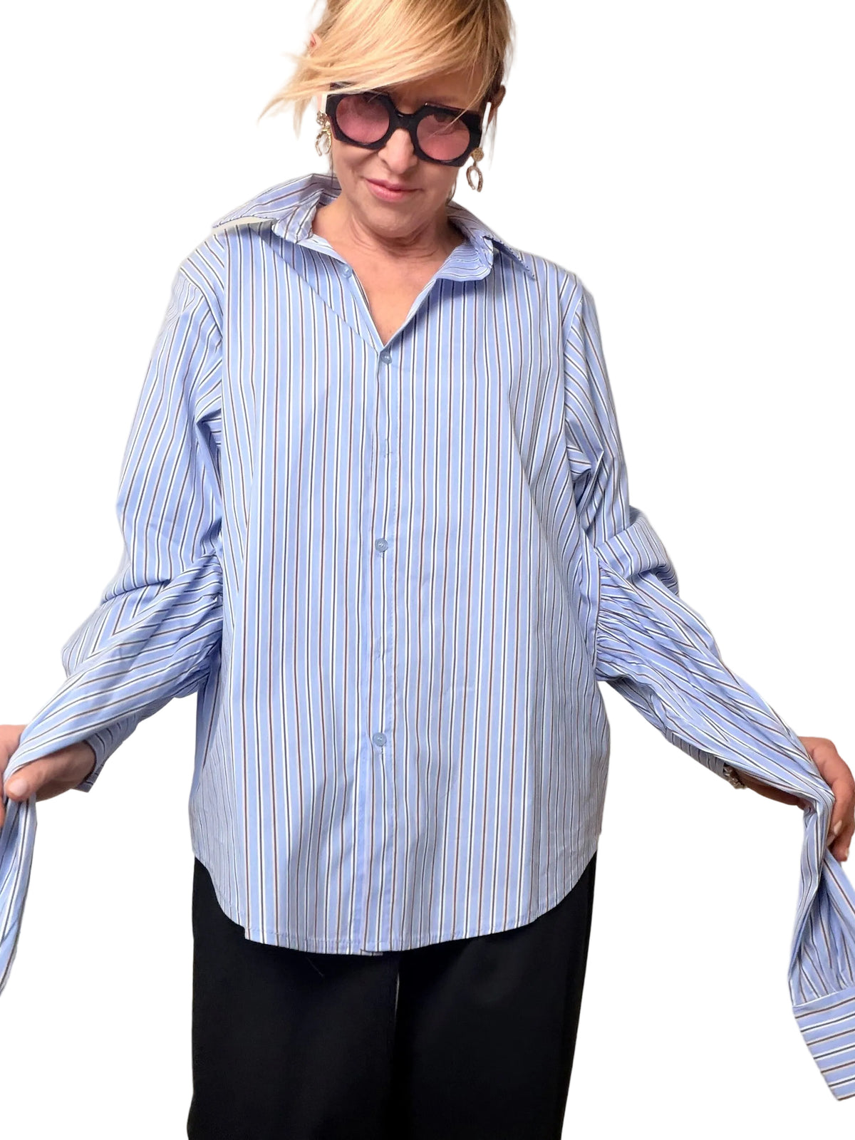 Camicia Over a Righe Chic