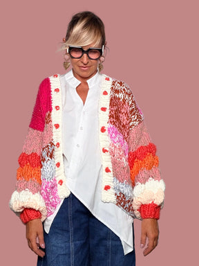 Cardigan Multicolor Chunky