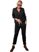 pantalone a sigaretta felpa simpatica e sintetica