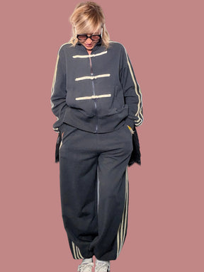 Pantalone Jogger con Bande Laterali