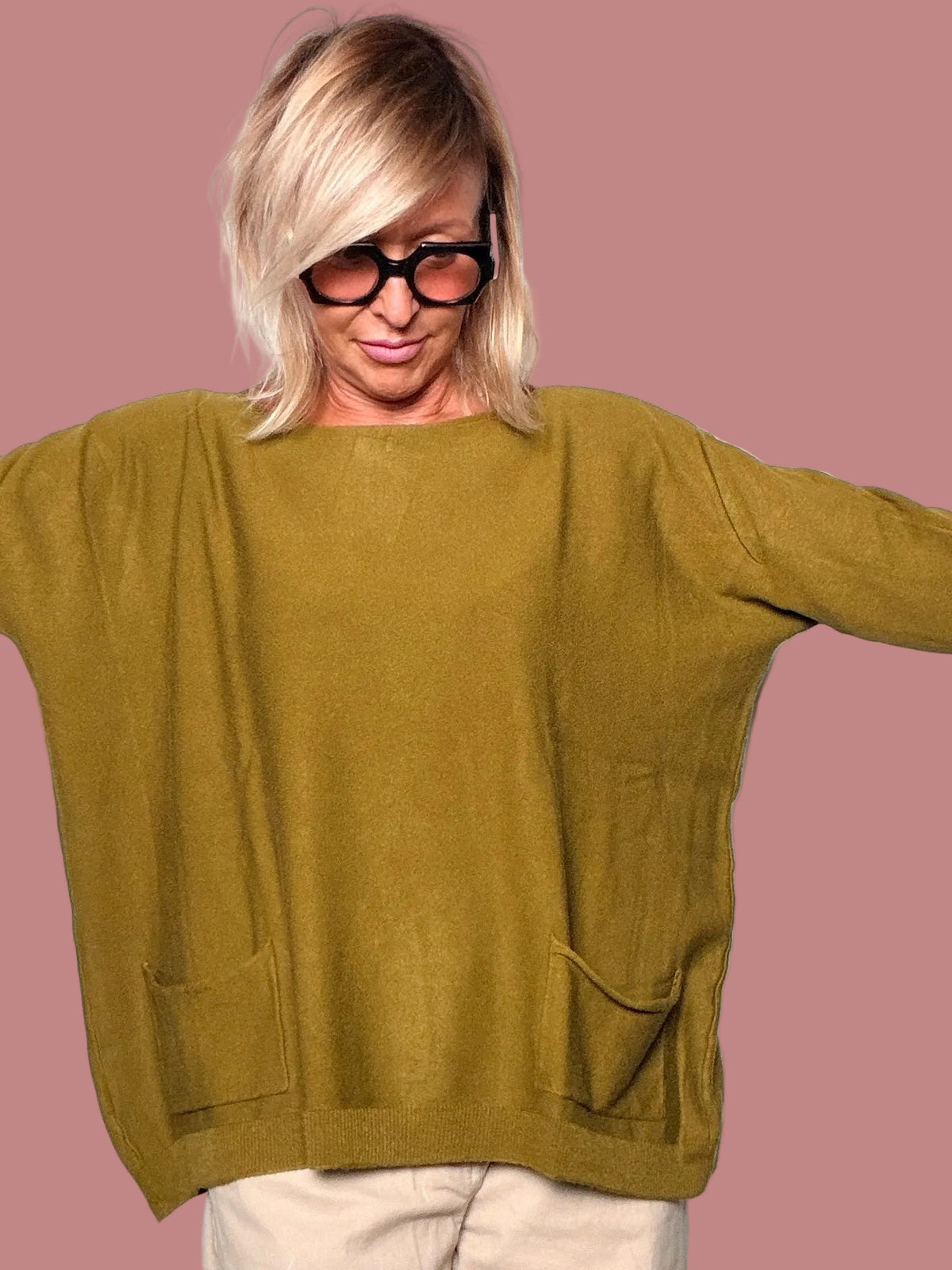 Maglia Over con Tasche