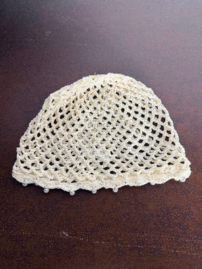 Cappello Cuffia Rete con Paillettes e Perle
