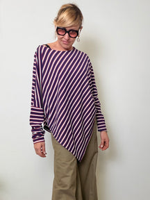 Maglia Over a Righe Diagonali