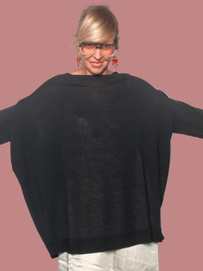 Maglia oversize a barchetta