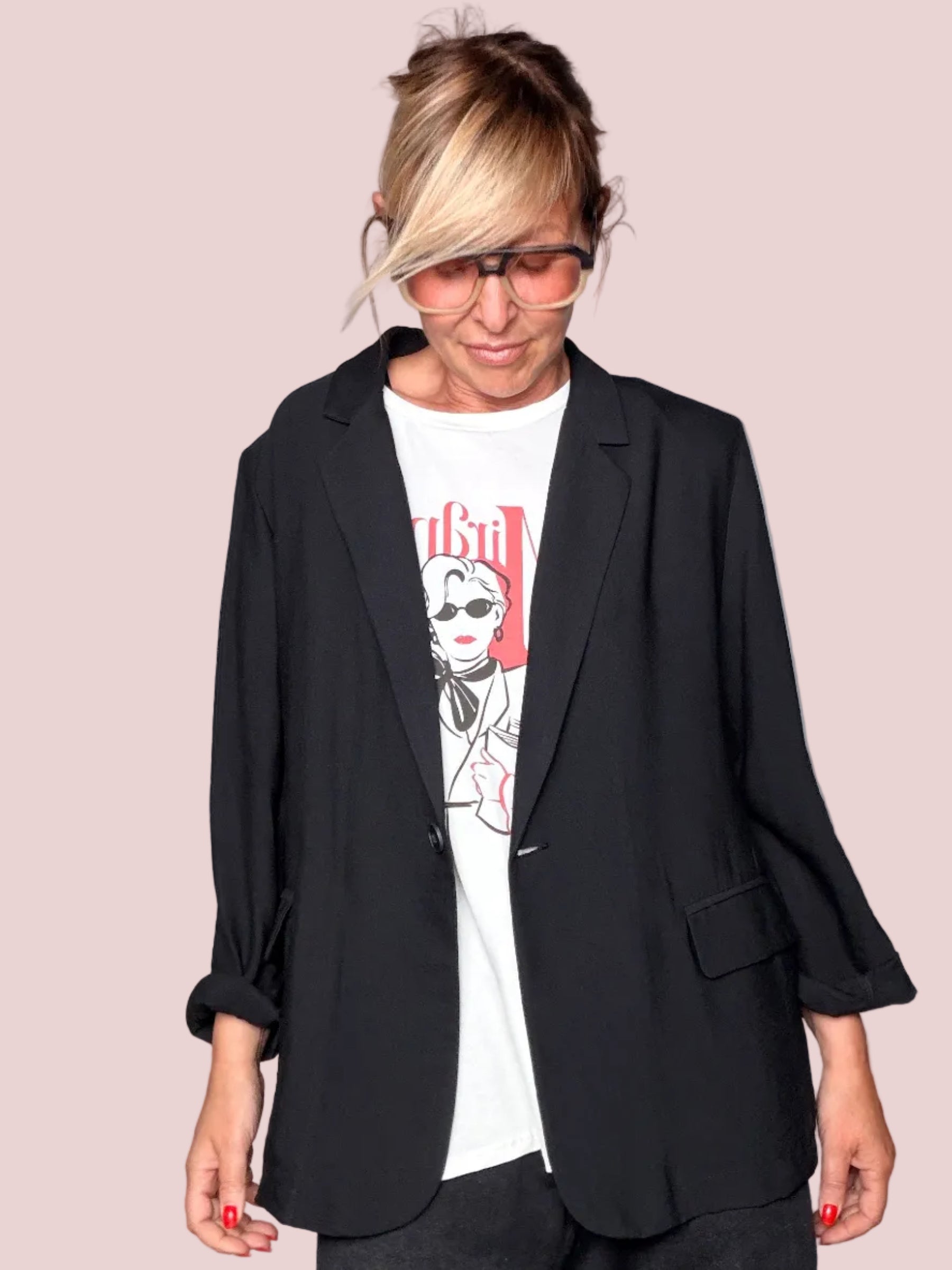Giacca Oversize Manica Risvolto