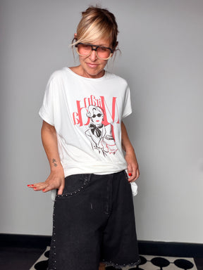 Short Denim Nero con Borchie
