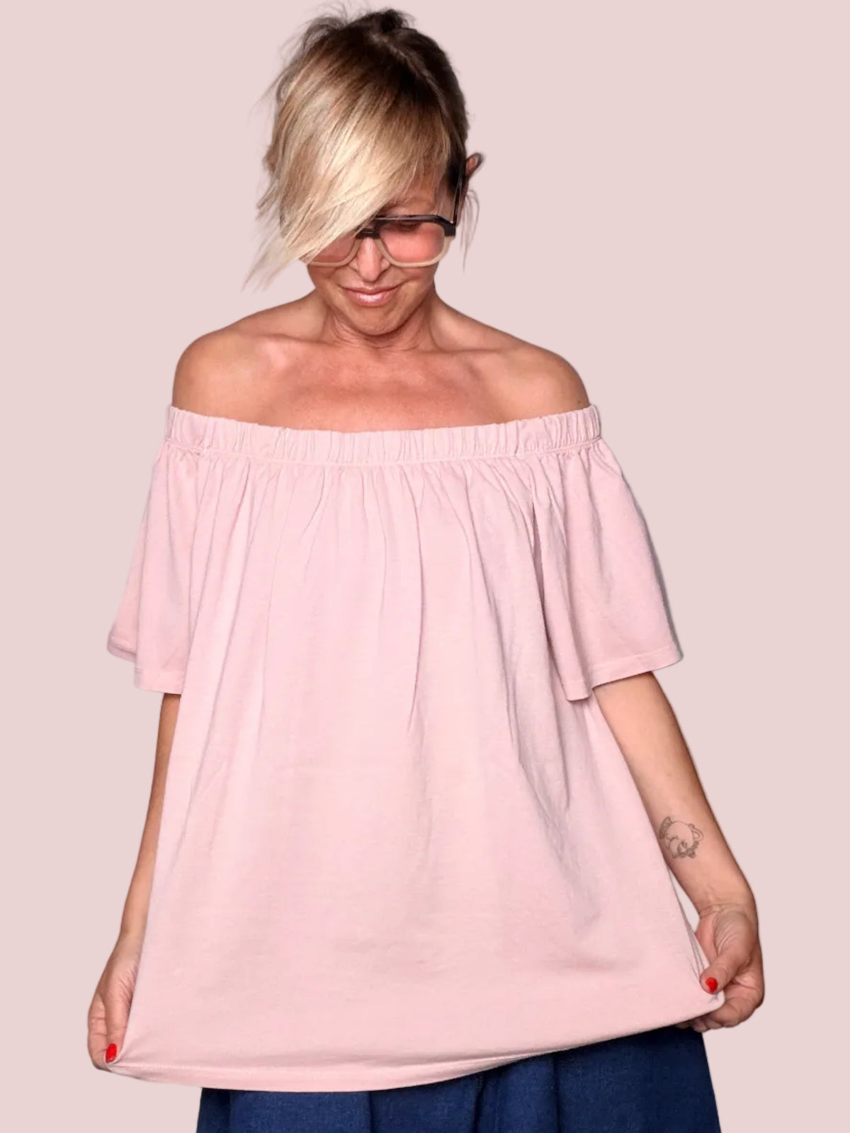 Top Off-Shoulder Oversize in Chiffon