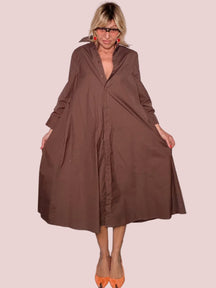 Abito Chemisier Maxi in Cotone