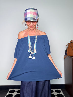 Top Off-Shoulder Oversize in Chiffon