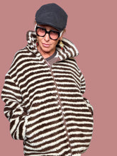 Teddy rigato con zip