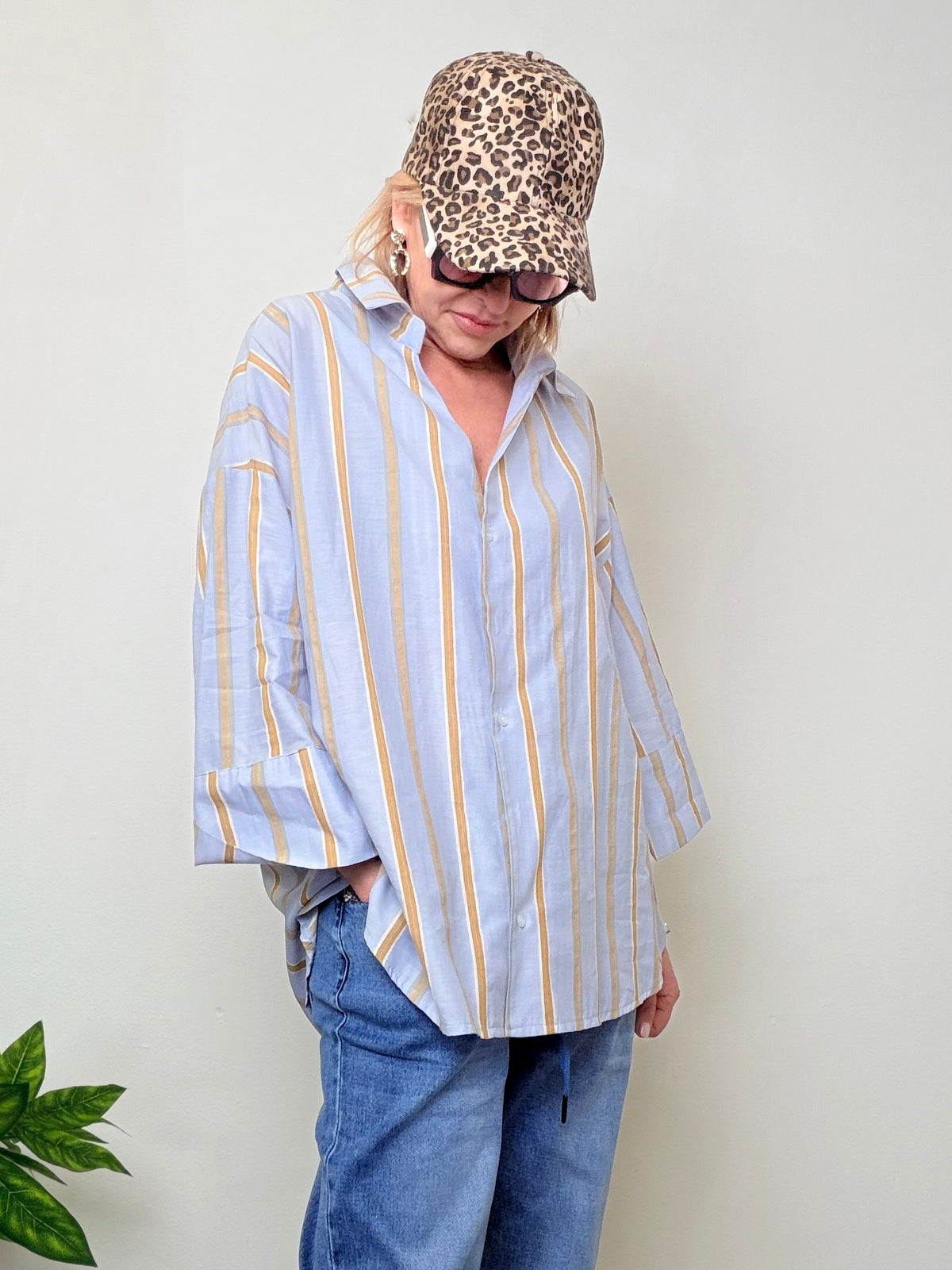 Camicia Over a Righe Easy Chic