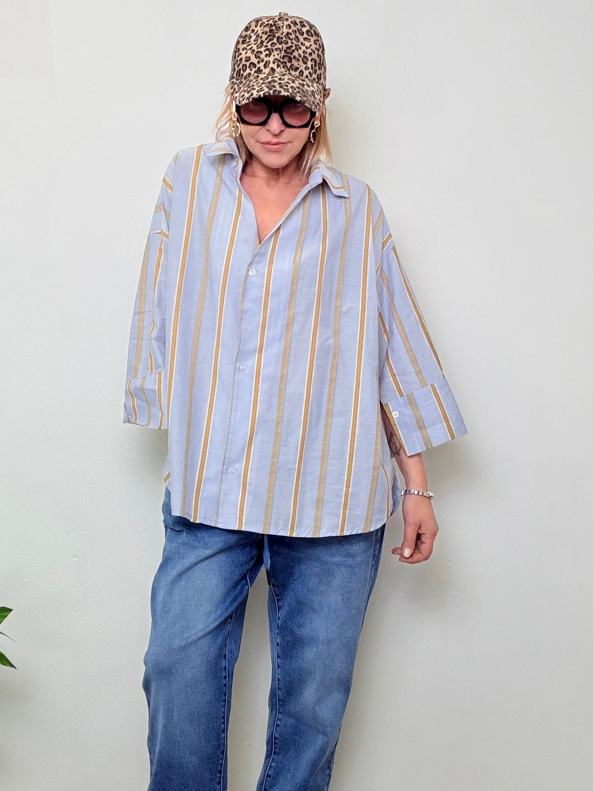 Camicia Over a Righe Easy Chic