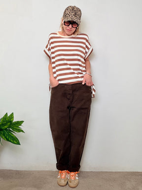 Jeans Marrone Easy Fit Urban Chic