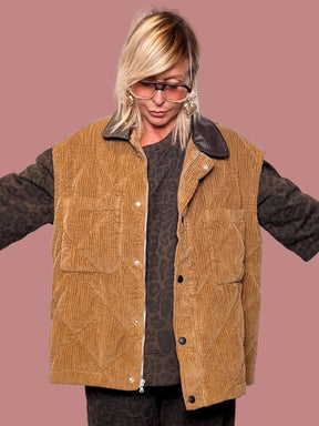 Gilet in Velluto Cammello Susy Star