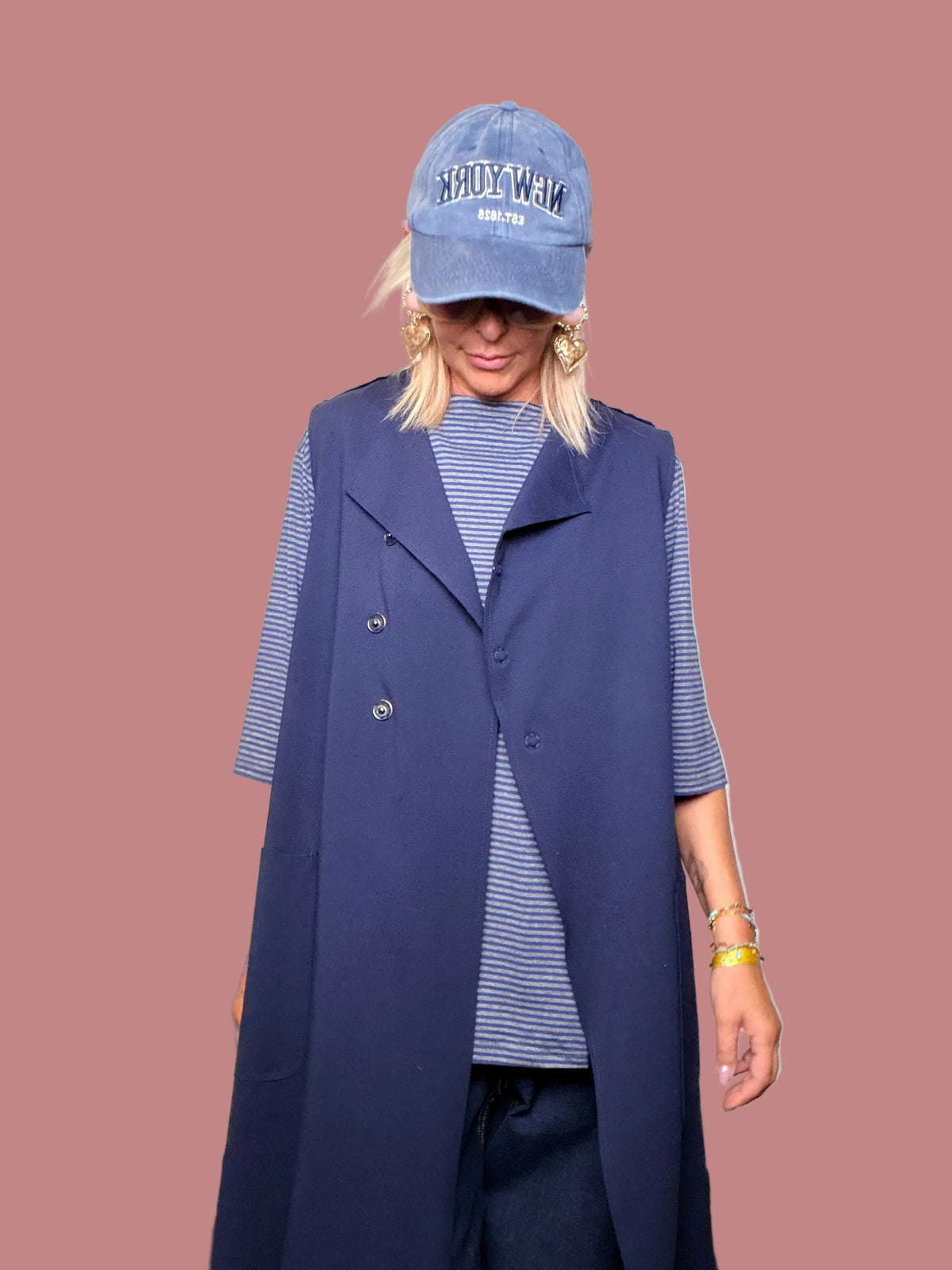Gilet Sartoriale Blu Susy Star