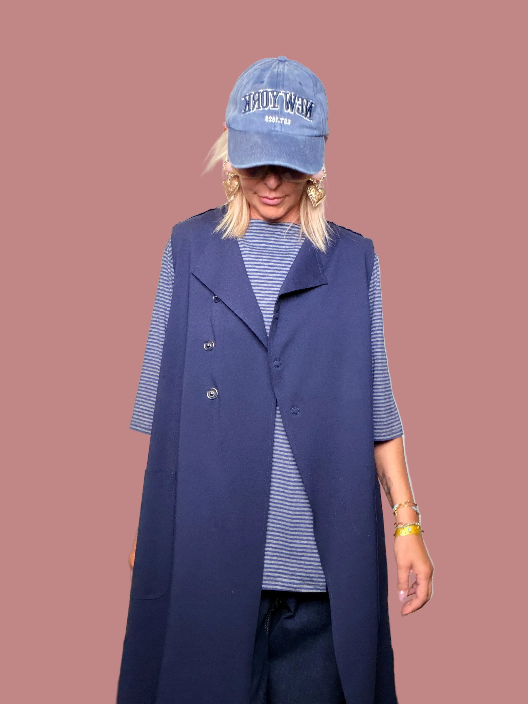 Gilet Sartoriale Blu Susy Star