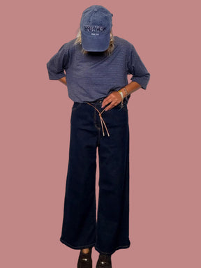 Jeans Over con Cintura in Cuoio