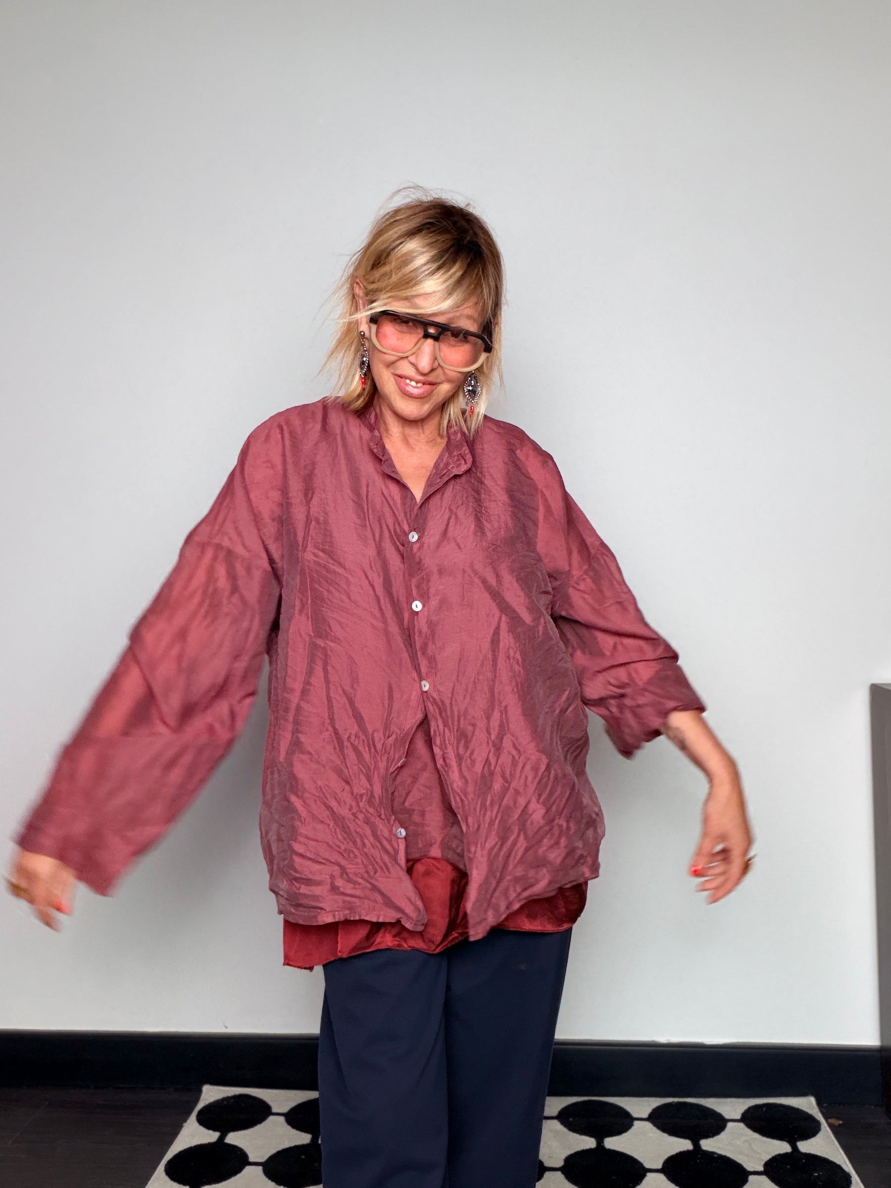 Camicia Oversize in Tencel Voile