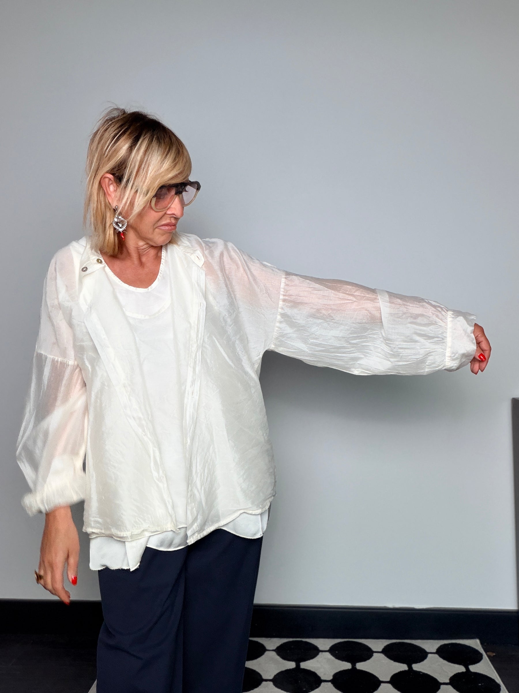 Camicia Oversize in Tencel Voile