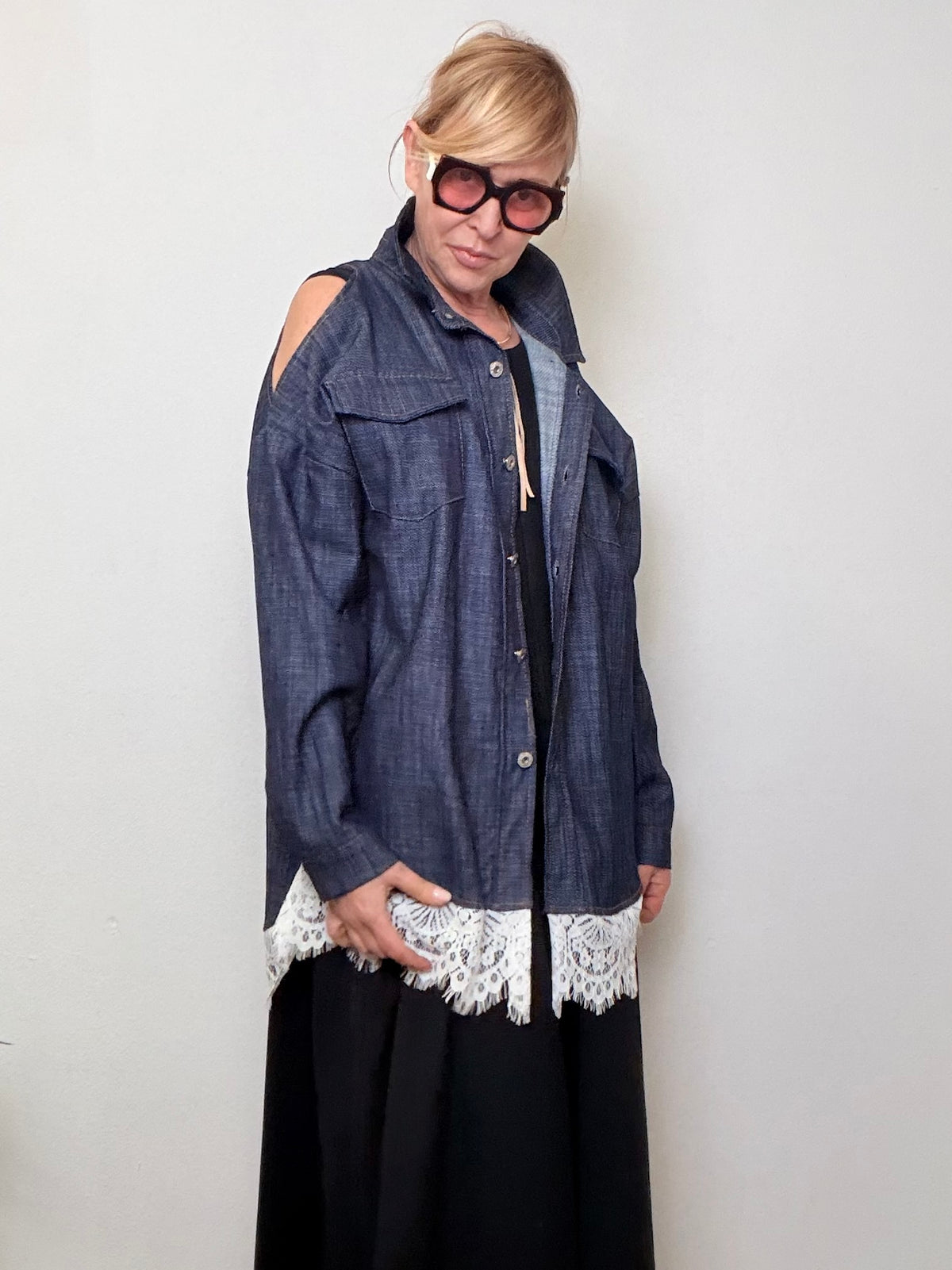 Camicia Over con Dettagli Chic