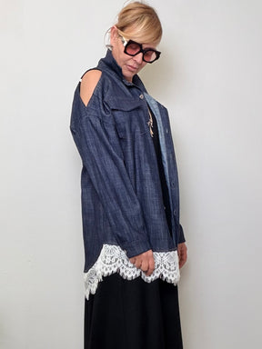 Camicia Over con Dettagli Chic