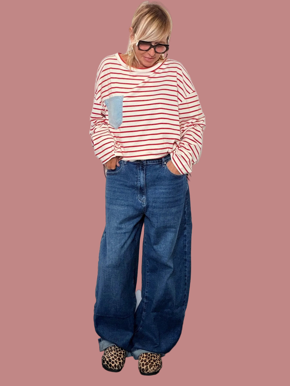 Jeans balloon Deja Vu a gamba ampia
