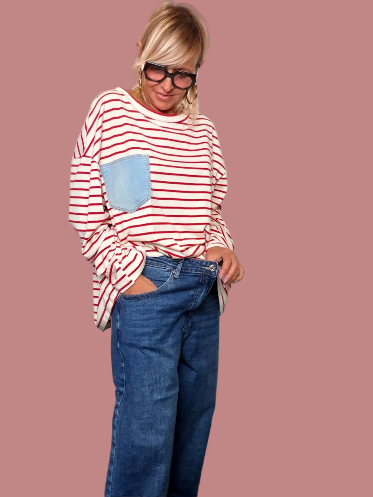 Jeans balloon Deja Vu a gamba ampia
