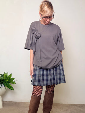 T-Shirt Over con Fiori