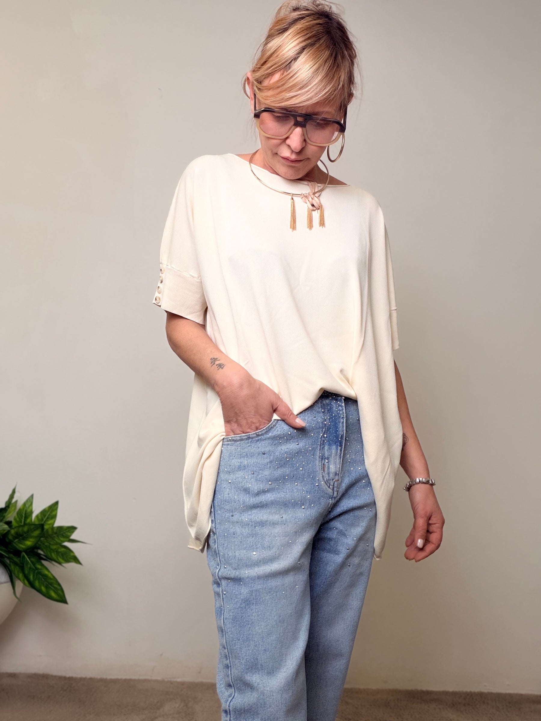 Jeans con Borchie e Zirconi