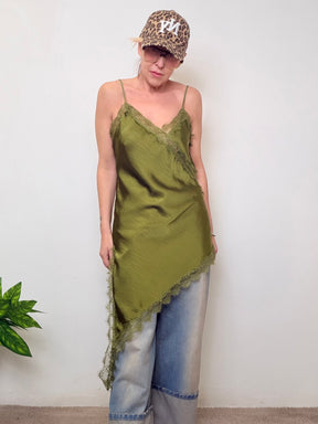 Abito top sottoveste asimmetrico