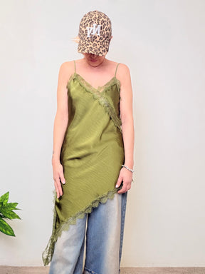 Abito top sottoveste asimmetrico