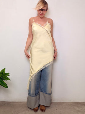 Abito top sottoveste asimmetrico