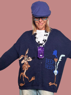 Cardigan over con fantasia cartoon